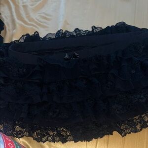 Black Lace Ruffle Shorts, never worn, always free shipping!!!!